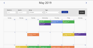 calendar of events