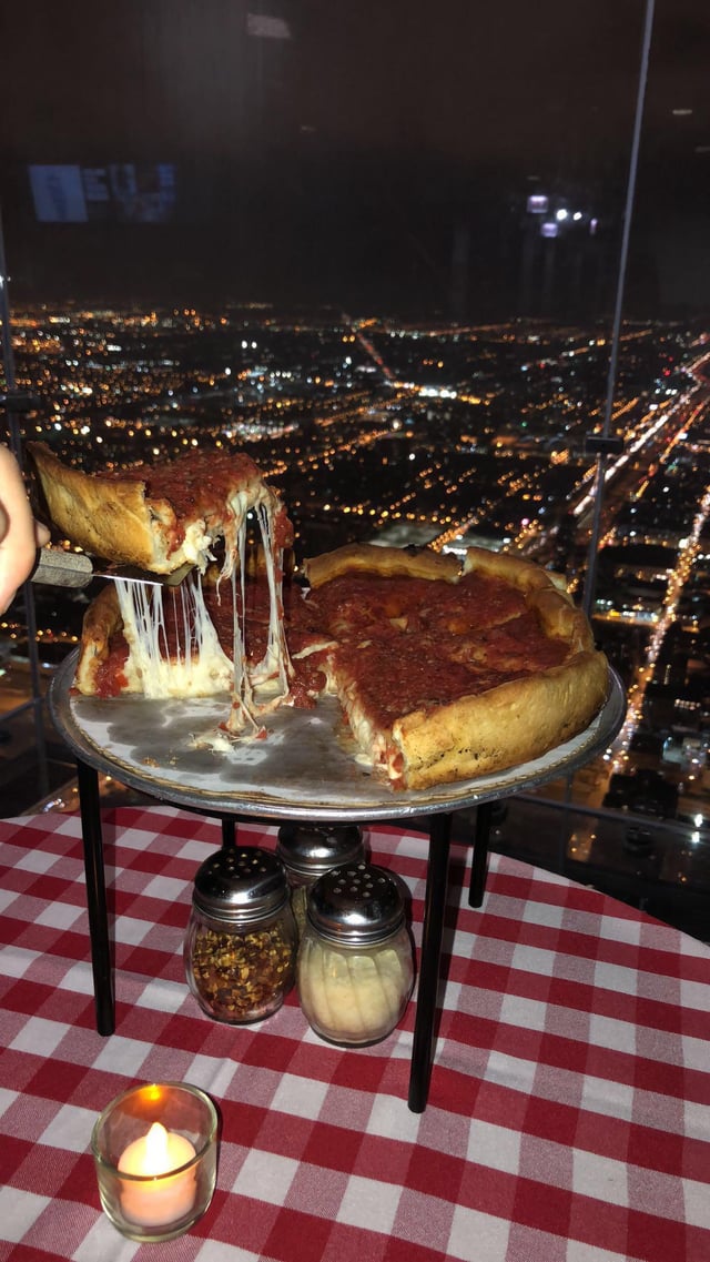 dinner in chicago with a view