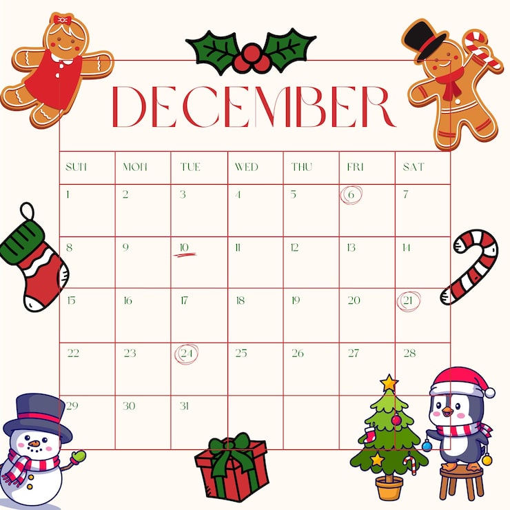 show me december calendar