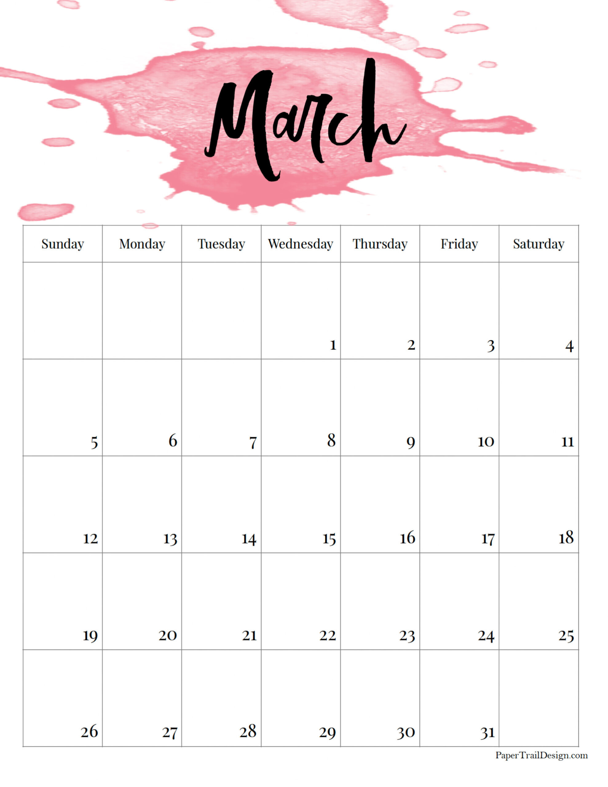 march calendar 2023 printable