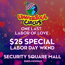 universal soul circus schedule