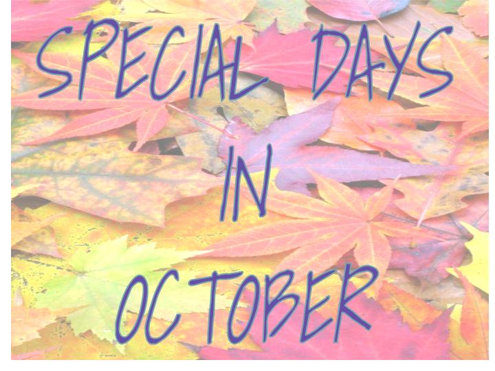 october special days