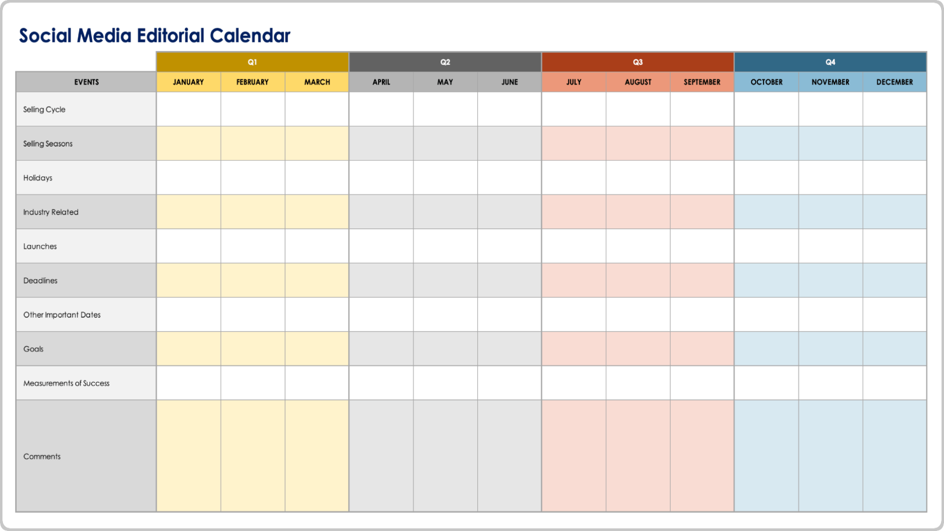 social calendar